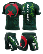 Ensemble MMA personnalisé OCTOGOAT collection DZ
rashguard vert et rouge avec prénom et drapeau algérien 