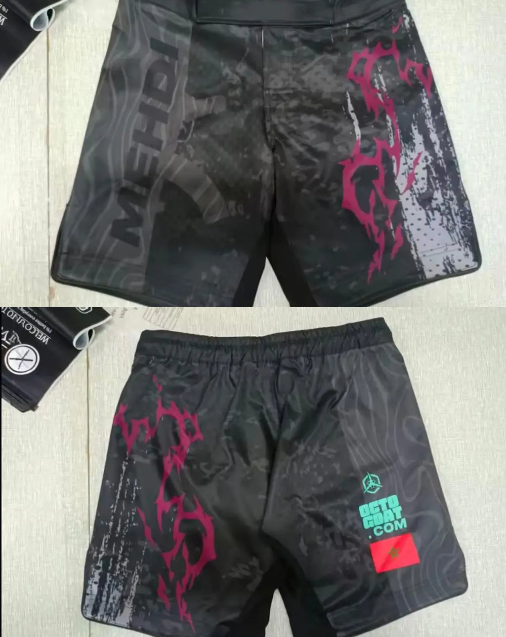 Ensemble MMA Personnalisé "AK47" - Nom + Drapeau | OCTOGOAT