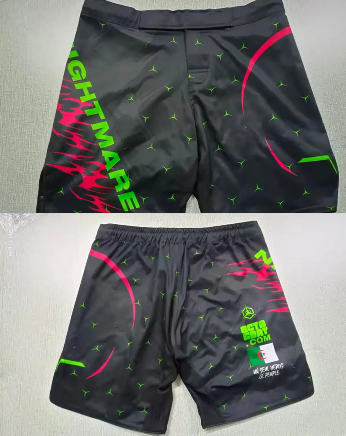 Ensemble MMA Personnalisé "DZ Black" - Nom + Drapeau | OCTOGOAT