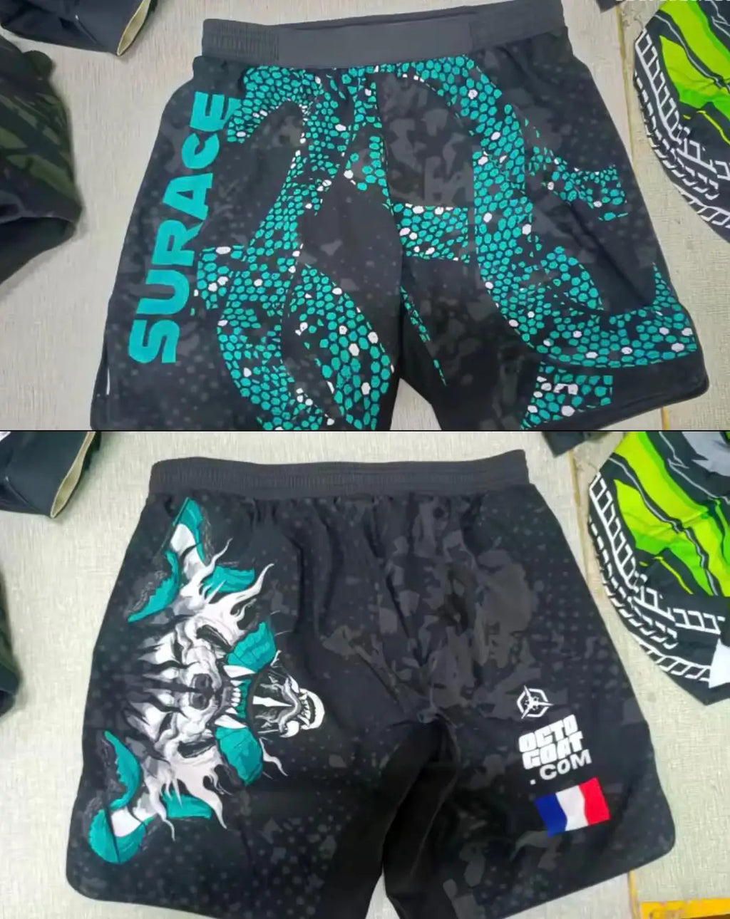 Ensemble MMA Personnalisé "RUBY" - Nom + Drapeau | OCTOGOAT