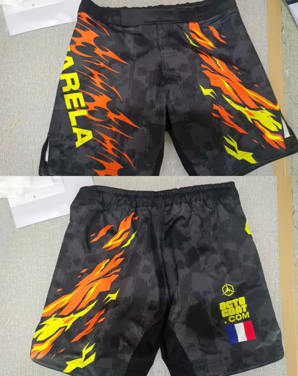Ensemble MMA Personnalisé "SKULL" - Nom + Drapeau | OCTOGOAT