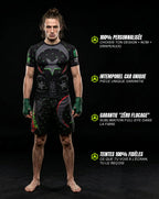 Rashguard MMA personnalisé avec nom et drapeau — OCTOGOAT, pièce unique fabriquée à la demande