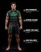 Tissu sublimation 4 voies rashguard MMA OCTOGOAT — extensibilité maximale, séchage rapide